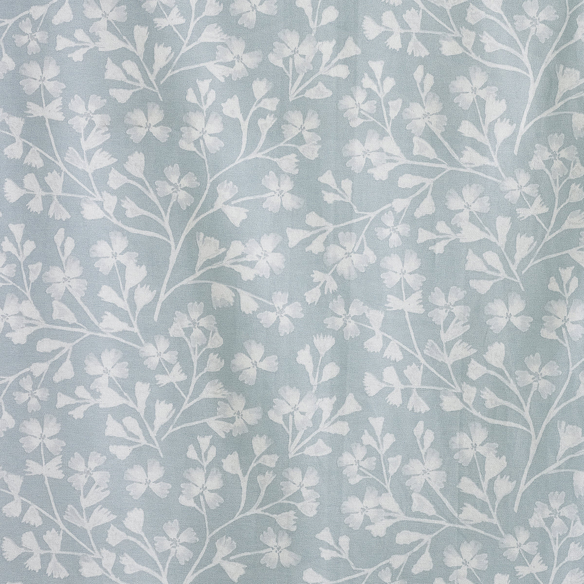 Catherine Lansfield Brooke Floral Lined Eyelet Curtains in Duck Egg Blue