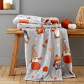 Catherine Lansfield Autumn Gonks Throw Grey 130x170cm