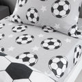 Catherine Lansfield Grey Supersoft 100% Brushed Cotton Football Fitted Sheet