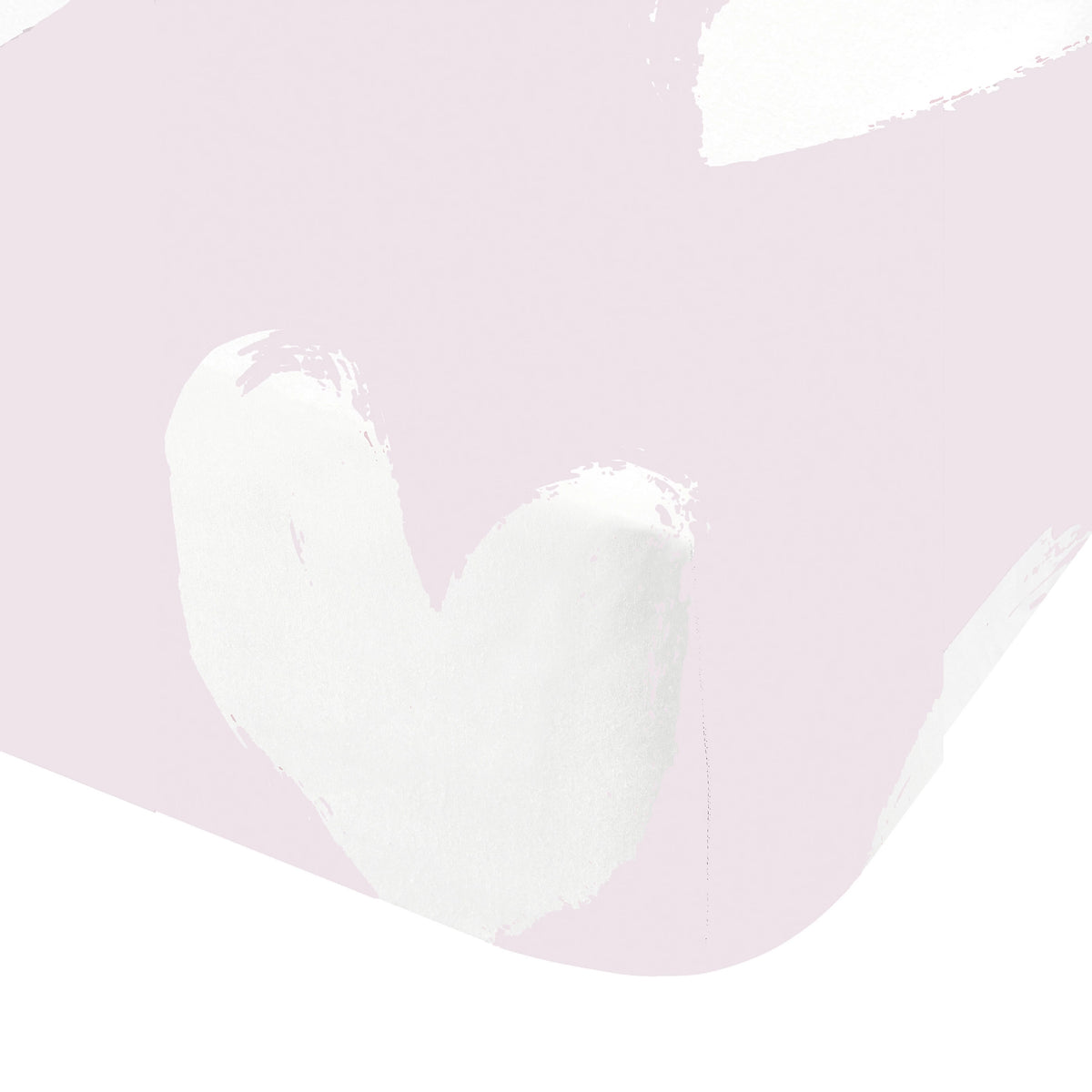 Catherine Lansfield Brushed Cotton Hearts Fitted Sheet in White Pink