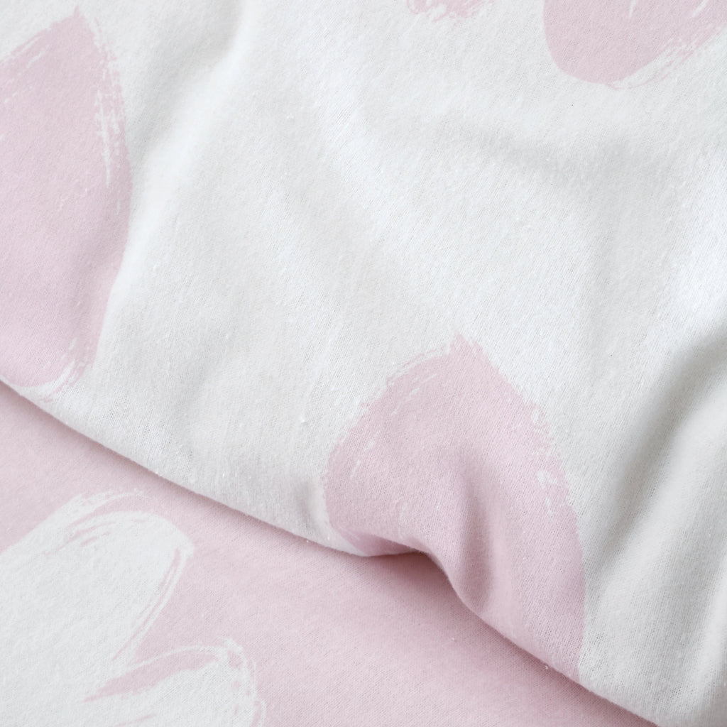 Catherine Lansfield Brushed Cotton Hearts Reversible Duvet Cover Set in Pink