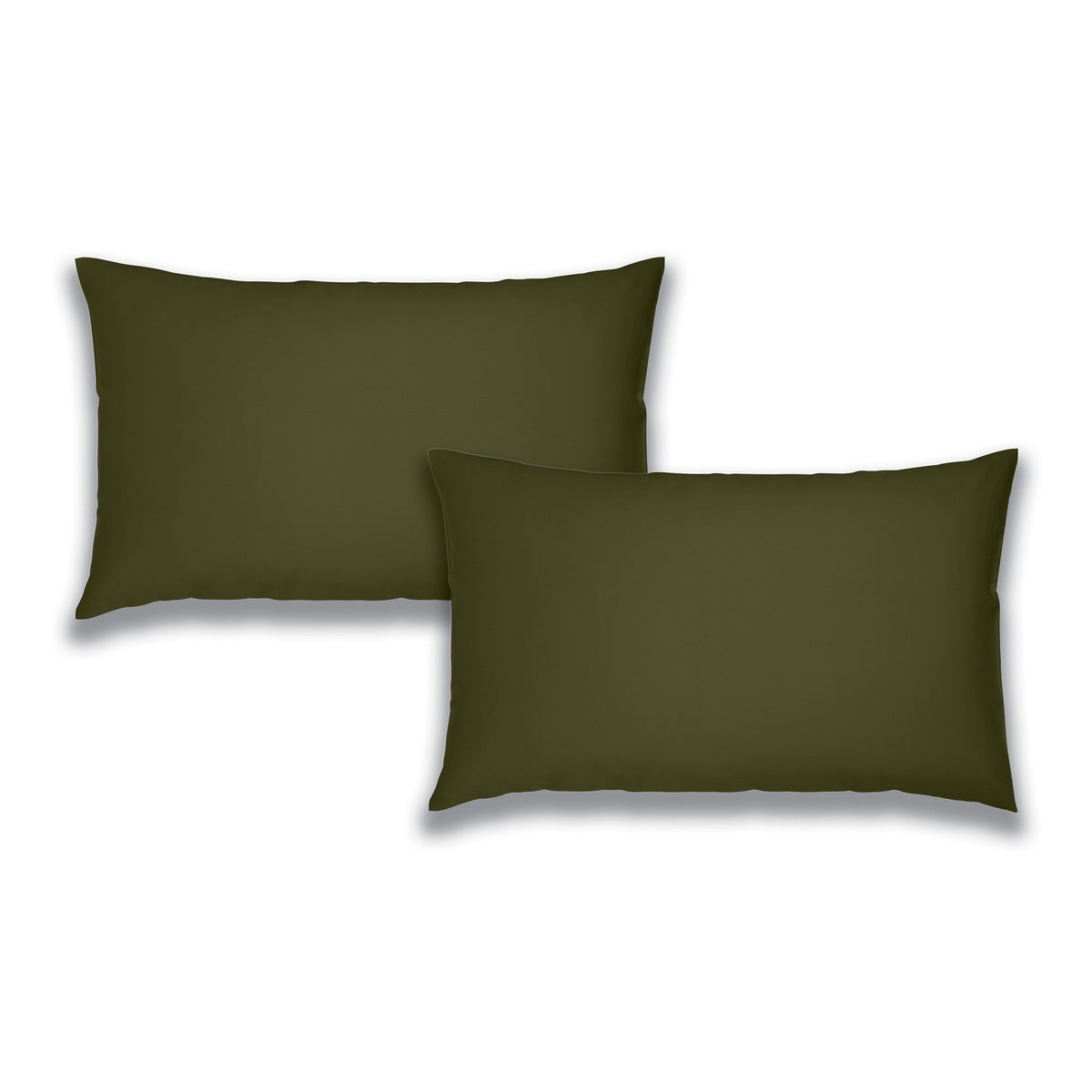 Catherine Lansfield Brushed Cotton Standard Pillowcase Pair Green
