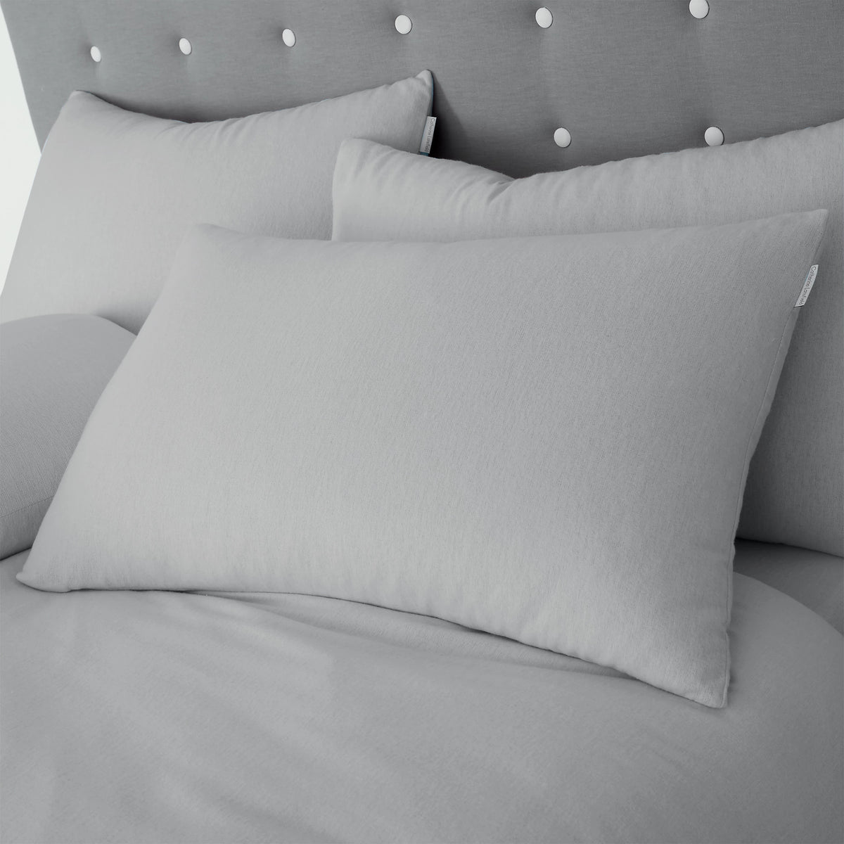 Catherine Lansfield Brushed Cotton Standard Pillowcase Pair Grey