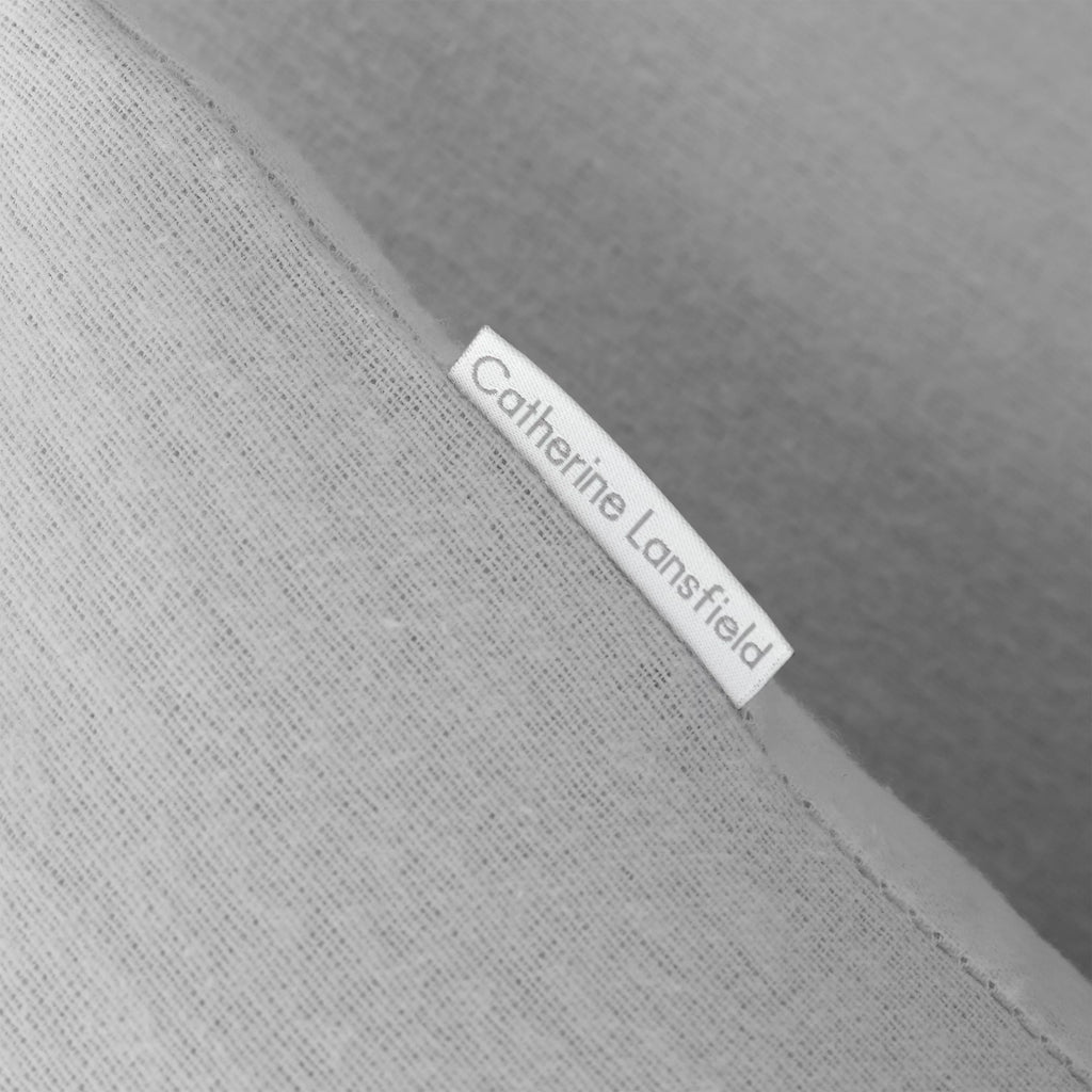Catherine Lansfield Brushed Cotton Standard Pillowcase Pair Grey