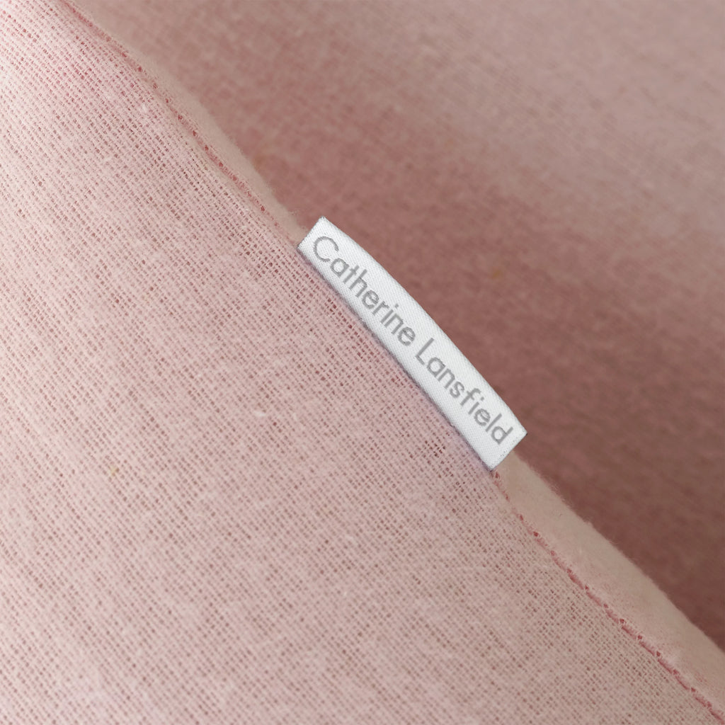 Catherine Lansfield Brushed Cotton Standard Pillowcase Pair Pink