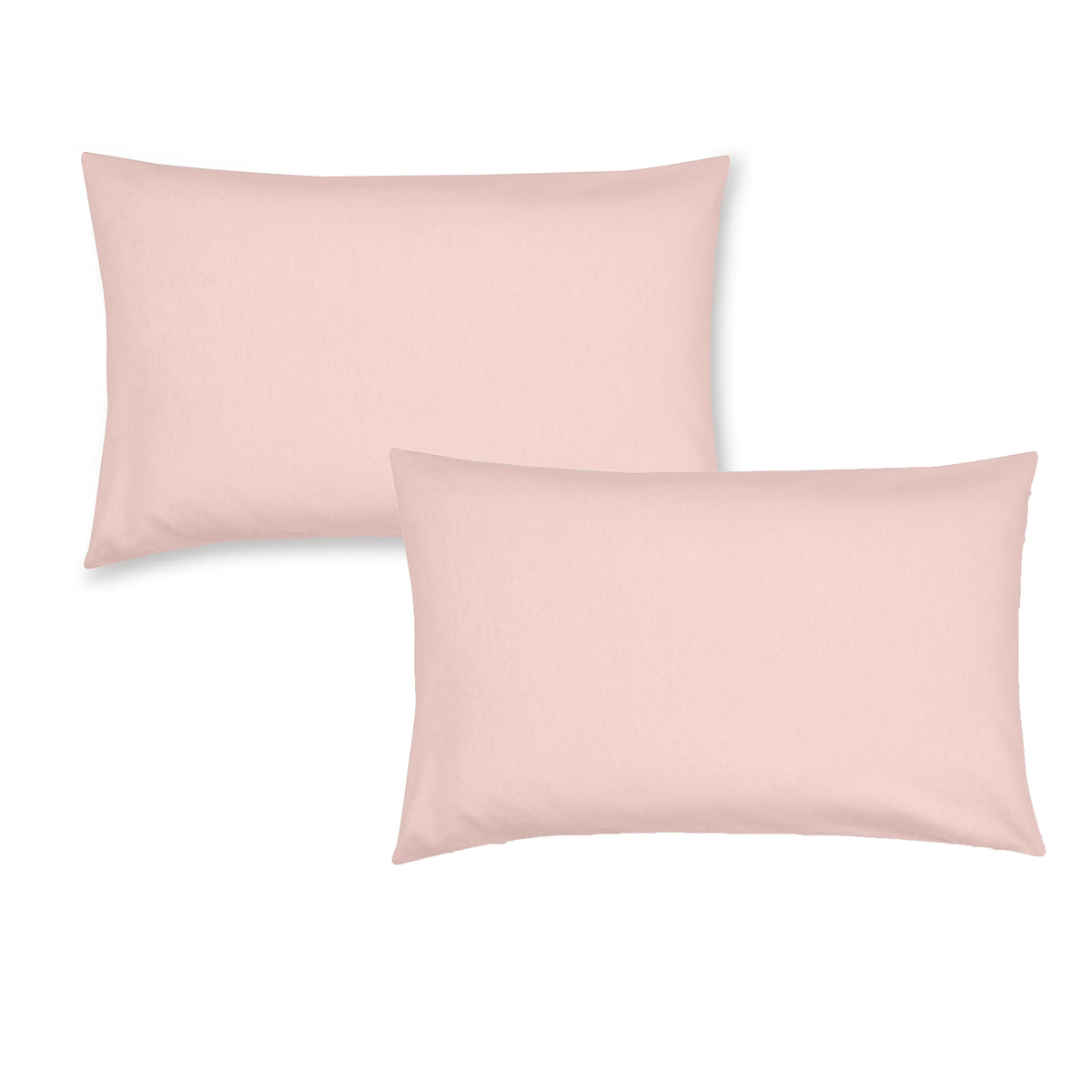 Catherine Lansfield Brushed Cotton Standard Pillowcase Pair Pink