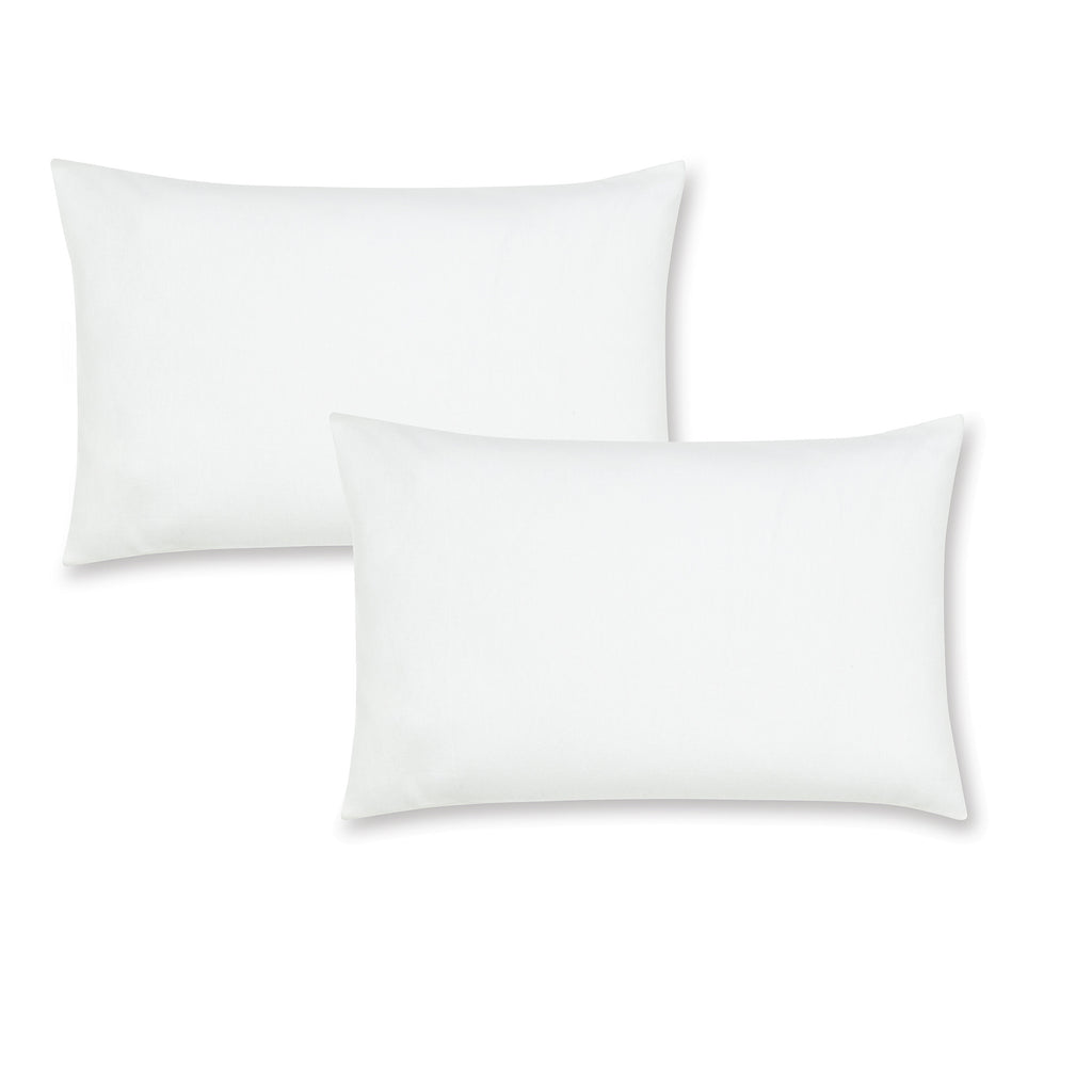 Catherine Lansfield Brushed Cotton Standard Pillowcase Pair White