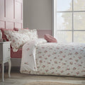 Catherine Lansfield Pink Brushed Ditsy Floral Cotton Reversible Duvet Cover Set