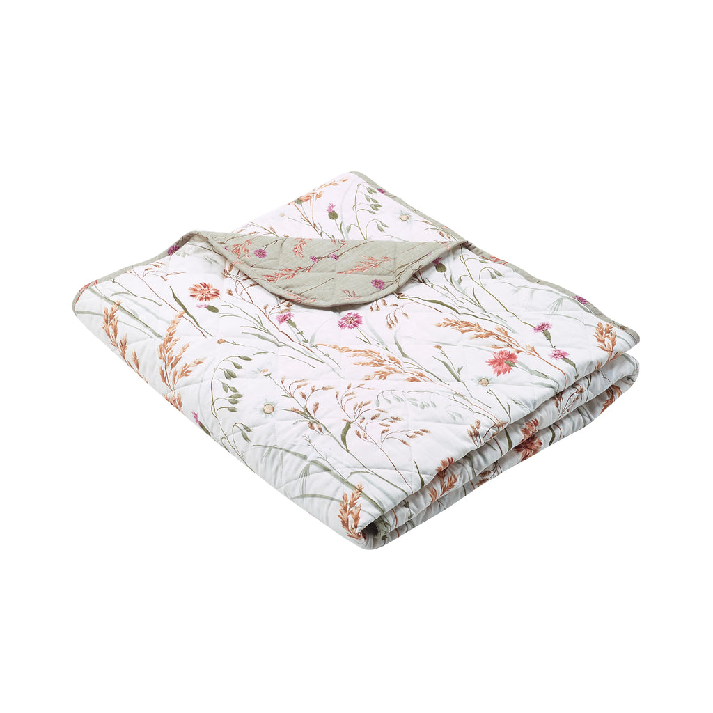 Catherine Lansfield Grasmere Floral Green Bedspread 200x220cm