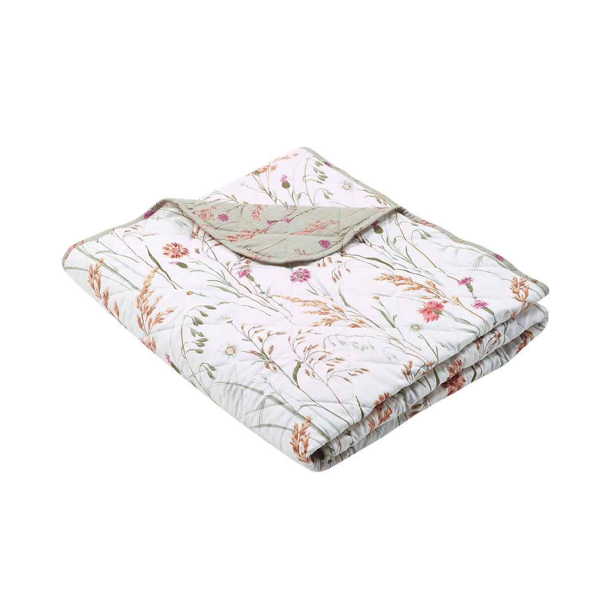 Catherine Lansfield Grasmere Floral Green Bedspread 200x220cm