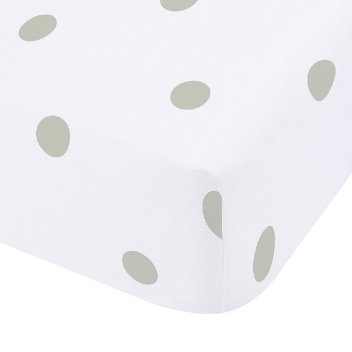 Catherine Lansfield Brushed Polka Dot Green Cotton Fitted Sheet