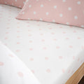 Catherine Lansfield Brushed Polka Dot Pink Cotton Fitted Sheet