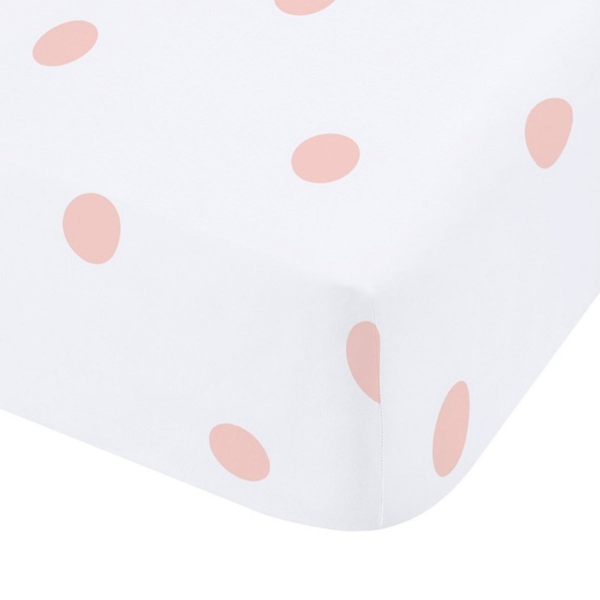 Catherine Lansfield Brushed Polka Dot Pink Cotton Fitted Sheet
