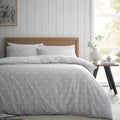 Catherine Lansfield Brushed Polka Dot Grey Duvet Cover Set