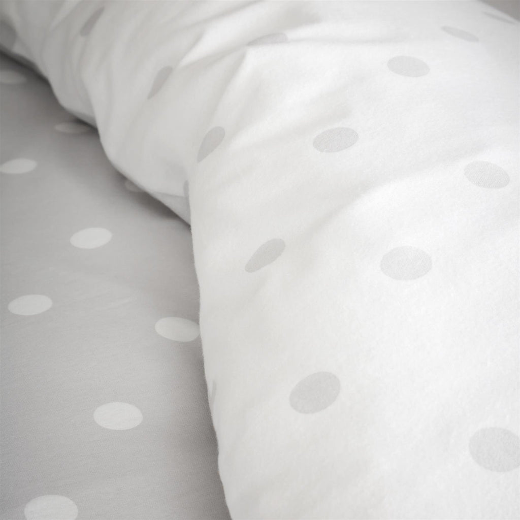 Catherine Lansfield Brushed Polka Dot Grey Duvet Cover Set