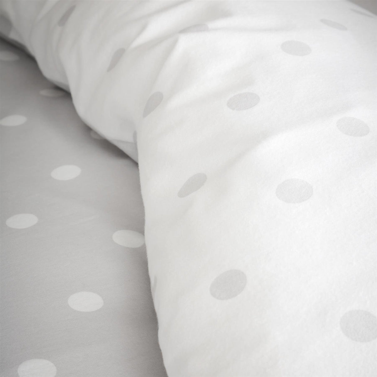 Catherine Lansfield Brushed Polka Dot Grey Duvet Cover Set