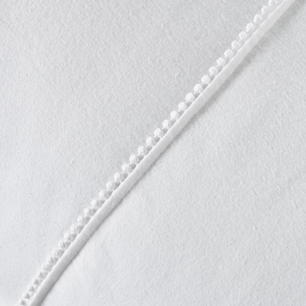 Catherine Lansfield Brushed Pom Pom White Cotton Duvet Cover Set
