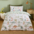 Catherine Lansfield Sleepy Saurus 100% Brushed Cotton Dinosaur Duvet Cover Set