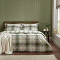 Catherine Lansfield Troon Check Green 100% Brushed Cotton Duvet Cover Set