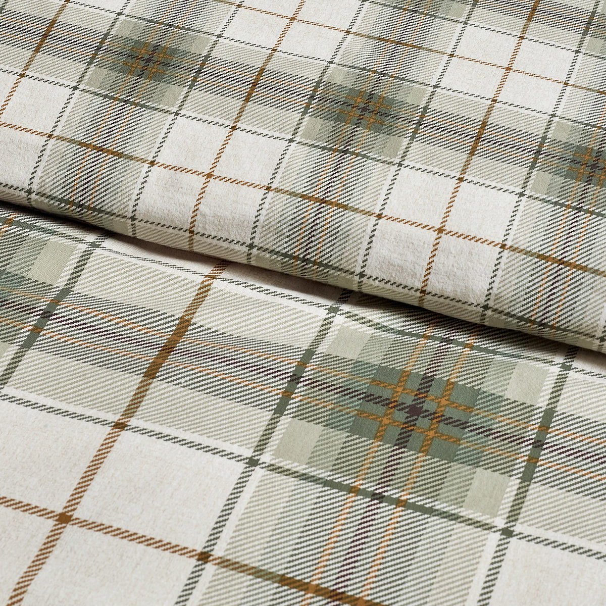 Catherine Lansfield Troon Check Green 100% Brushed Cotton Duvet Cover Set