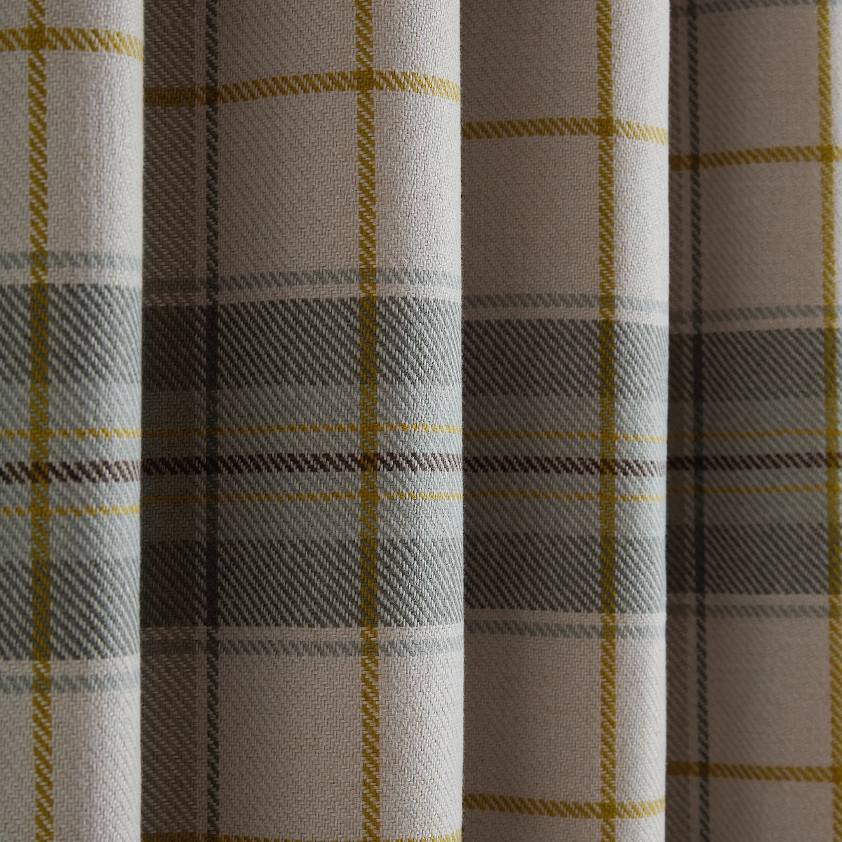 Catherine Lansfield Glencoe Check Thermal Blackout Eyelet Curtains in Green
