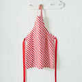 Catherine Lansfield Christmas Candy Cane Cotton Kitchen Apron in White / Red
