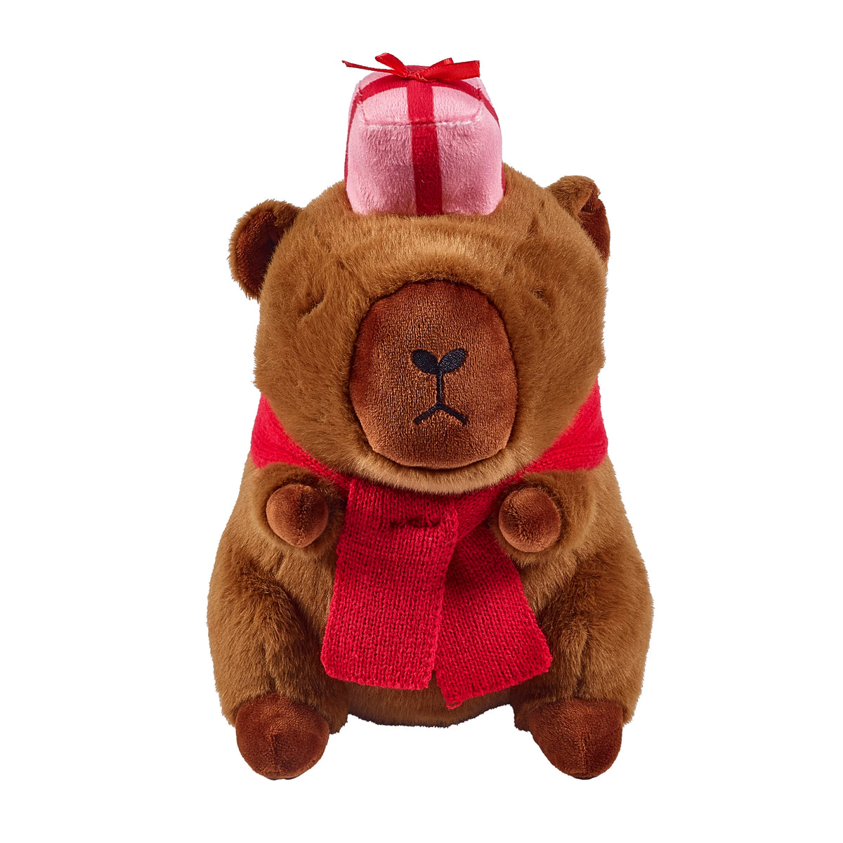 Catherine Lansfield Christmas Capybara 3D Shaped Cushion Pink