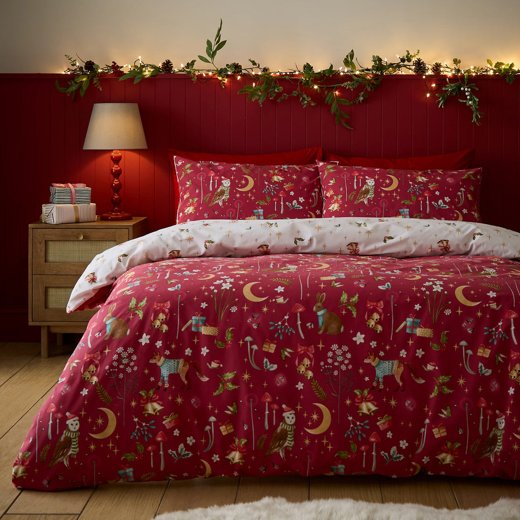 Catherine Lansfield Christmas Enchanted Twilight Duvet Cover Set