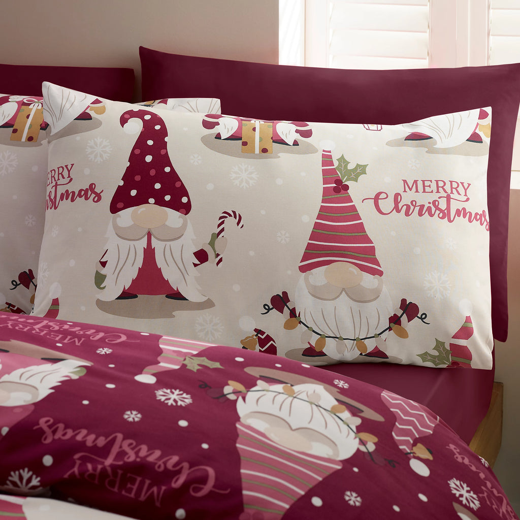 Catherine Lansfield Christmas Gonks Duvet Cover Set