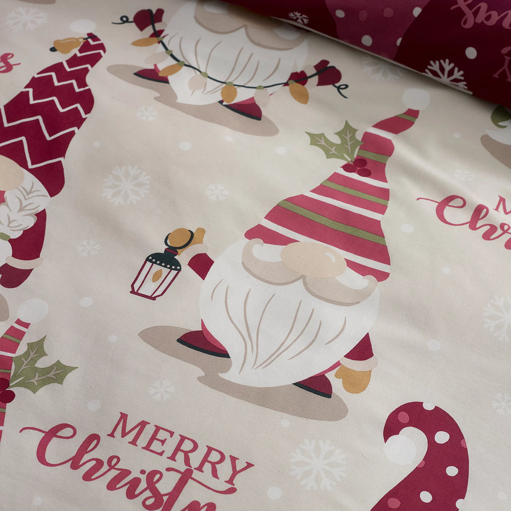 Catherine Lansfield Christmas Gonks Duvet Cover Set