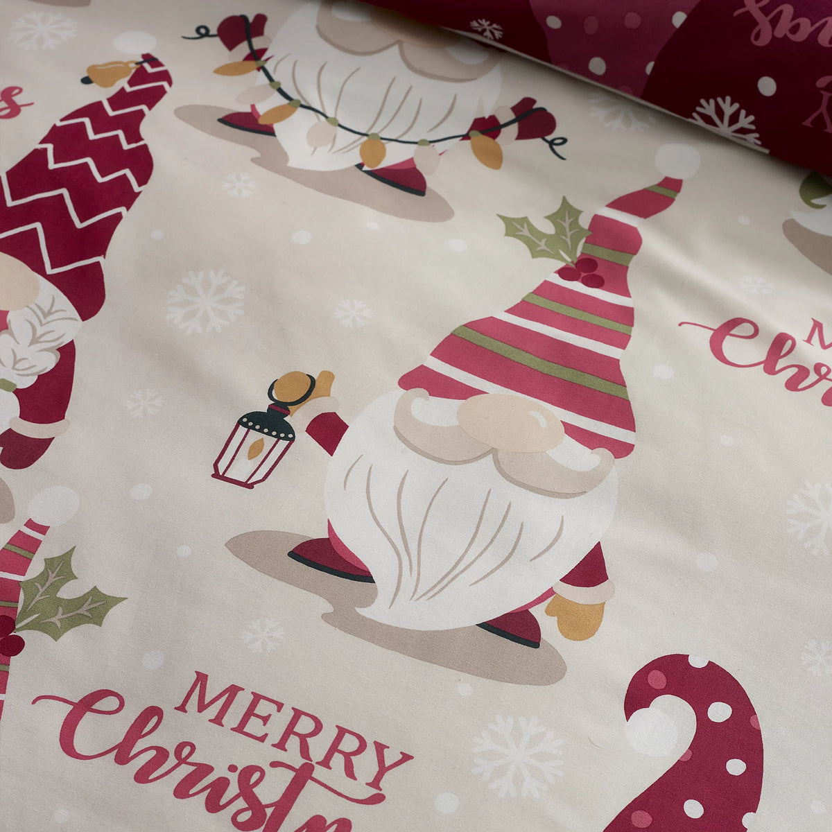 Catherine Lansfield Christmas Gonks Duvet Cover Set