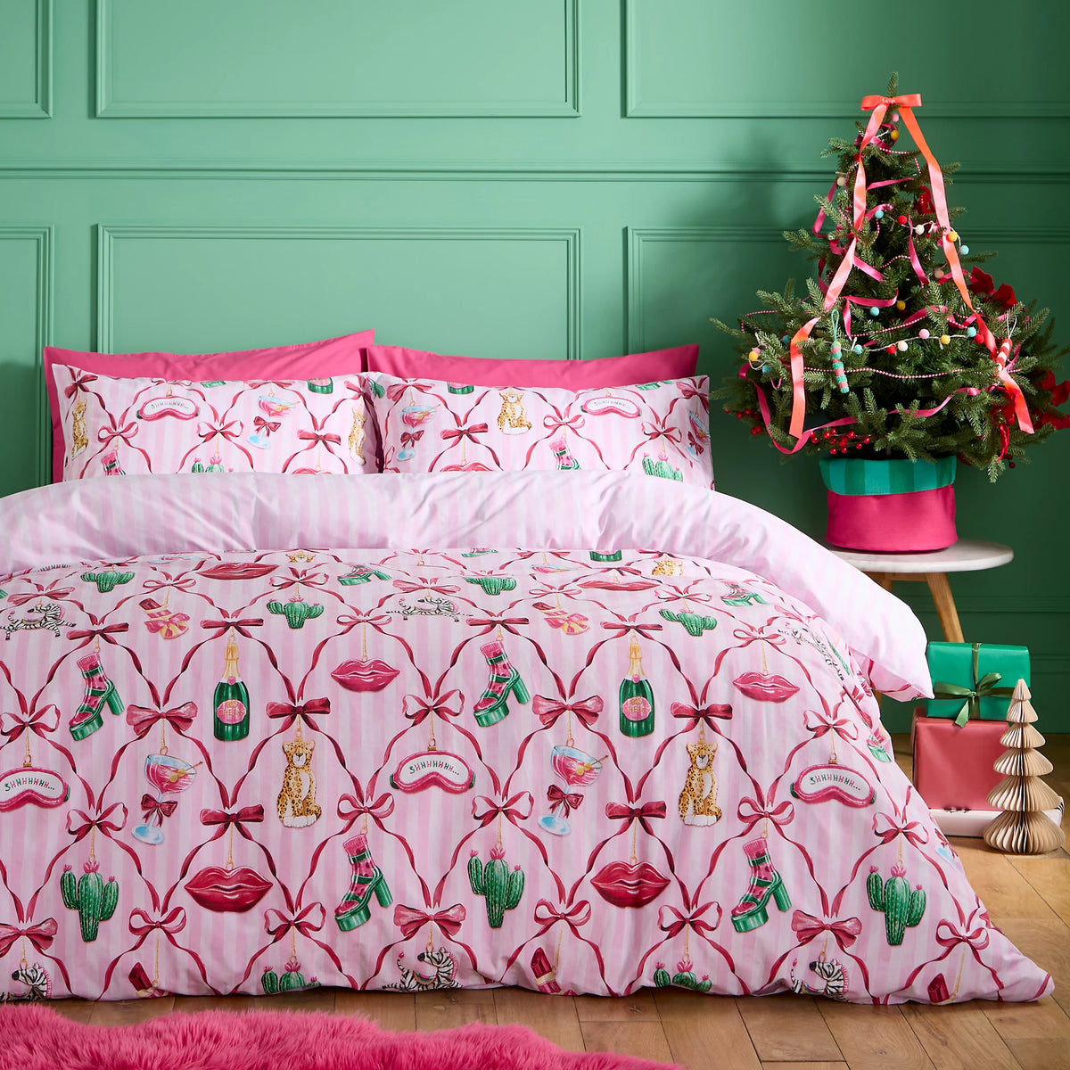 Catherine Lansfield Christmas Kitsch Duvet Cover Set