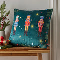 Catherine Lansfield Christmas Nutcracker Light Up Cushion Green 45x45cm