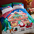Catherine Lansfield Santa's Workshop Navy Blue Duvet Cover Set