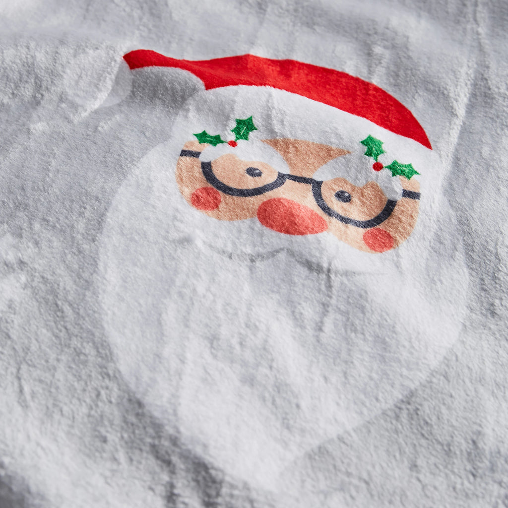 Catherine Lansfield Santa Spec-Tacular Grey Throw 130x170cm