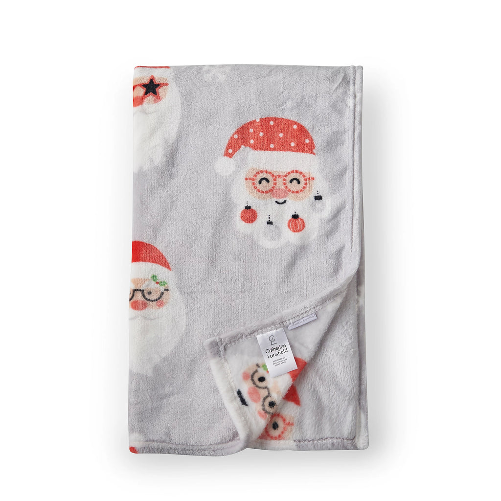Catherine Lansfield Santa Spec-Tacular Grey Throw 130x170cm