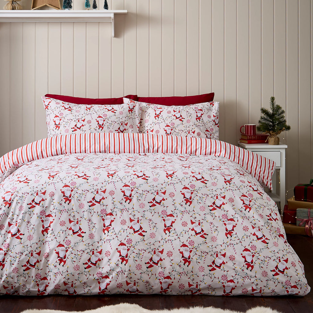 Catherine Lansfield Christmas Santas Duvet Cover Set