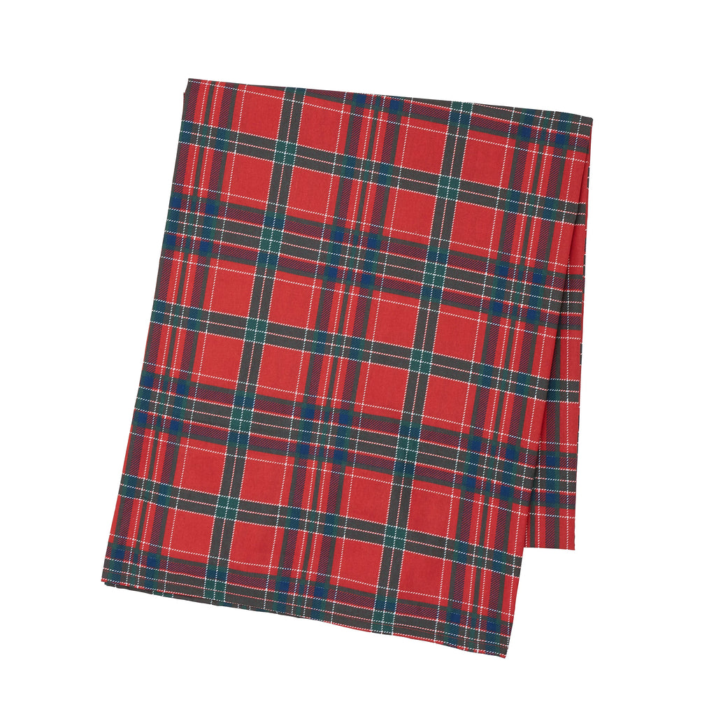 Catherine Lansfield Christmas Tartan Check Cotton Tablecloth in Red / Green