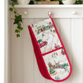 Catherine Lansfield Christmas Town Cotton Double Oven Glove in Natural