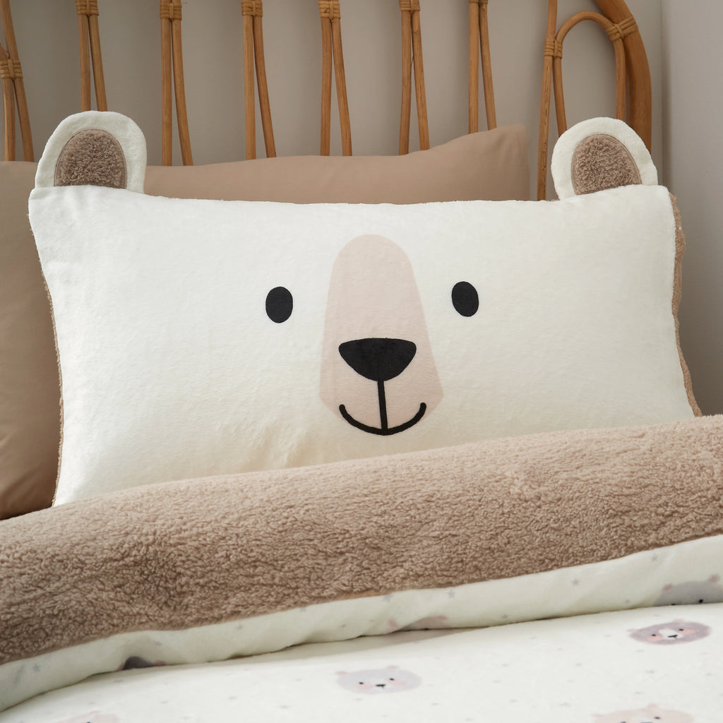 Catherine Lansfield Cosy Bear So Soft Duvet Cover Set in Natural