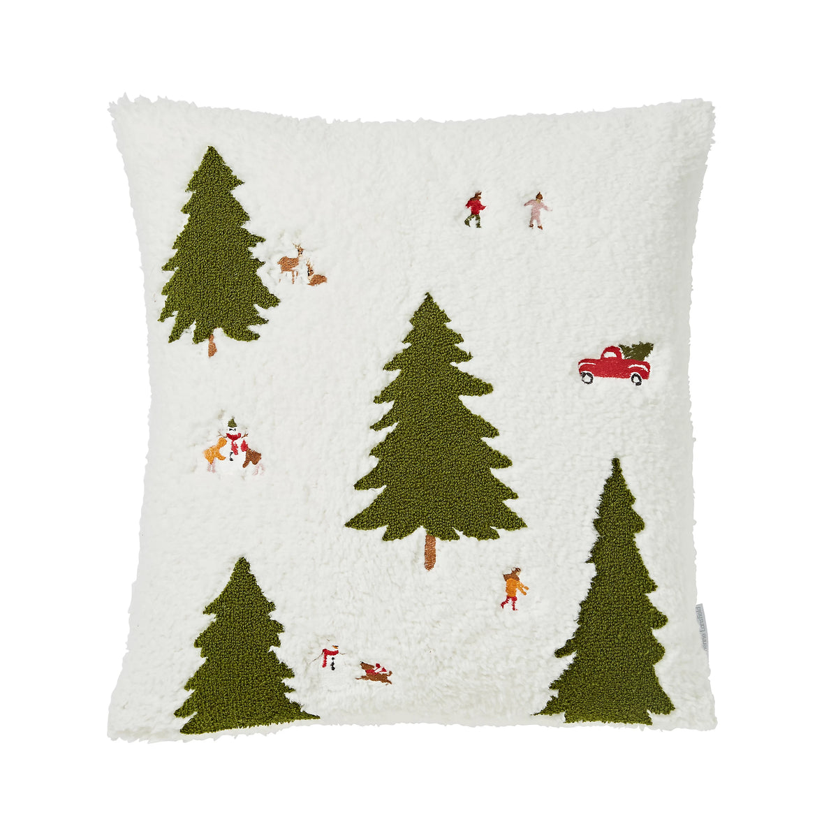 Catherine Lansfield Cosy Boucle Christmas Tree Cushion Neutral