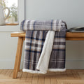 Catherine Lansfield Cosy Kelso Check Throw Charcoal Grey 130x170cm