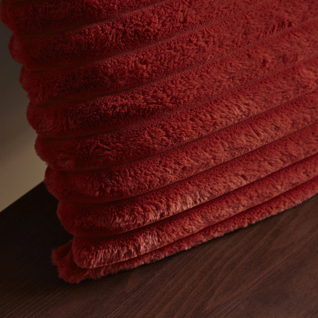 Catherine Lansfield Burnt Orange Catherine Lansfield Soft and Cosy Ribbed Cushion
