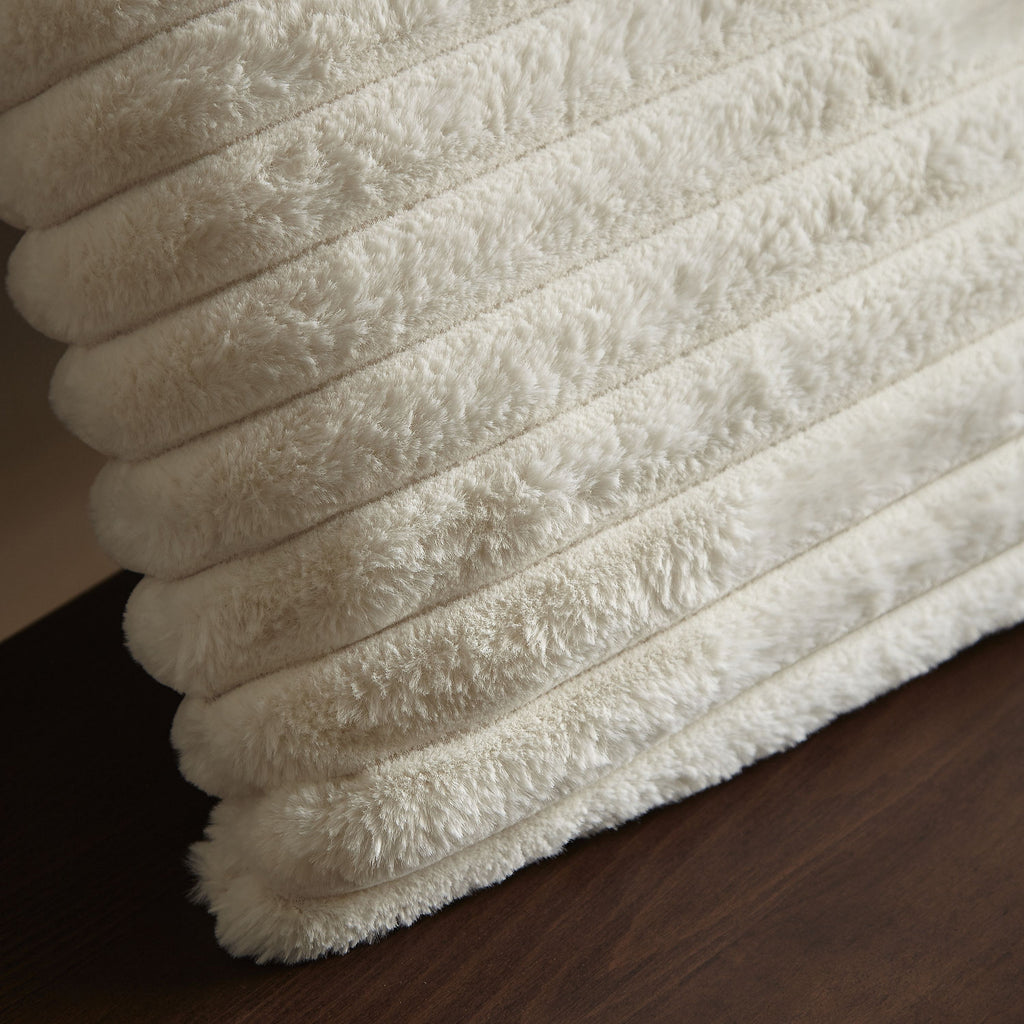 Catherine Lansfield Cream Catherine Lansfield Soft and Cosy Ribbed Cushion
