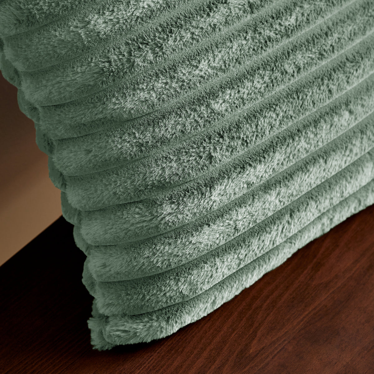 Catherine Lansfield Green Catherine Lansfield Soft and Cosy Ribbed Cushion