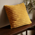 Catherine Lansfield Mustard Catherine Lansfield Soft and Cosy Ribbed Cushion
