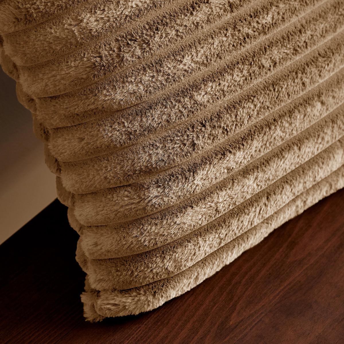 Catherine Lansfield Natural Catherine Lansfield Soft and Cosy Ribbed Cushion