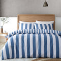 Catherine Lansfield Cove Stripe Blue Duvet Cover Set