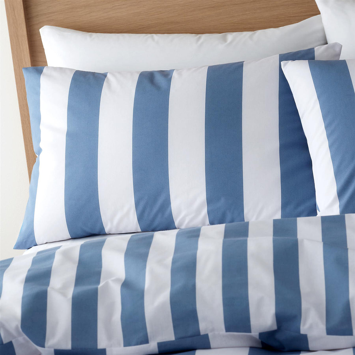 Catherine Lansfield Cove Stripe Blue Duvet Cover Set