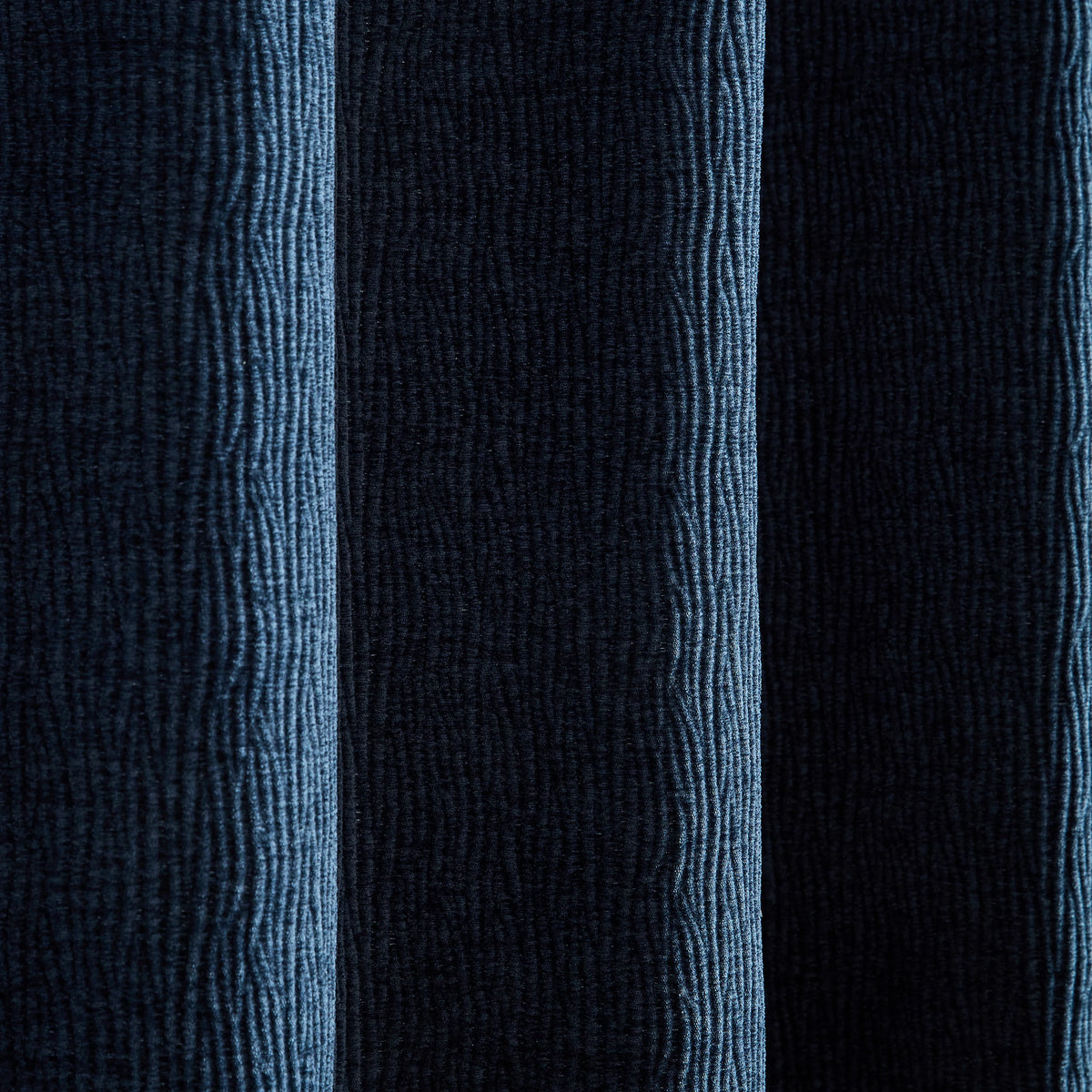 Catherine Lansfield Crinkle Chenille Dimout Eyelet Curtains in Blue